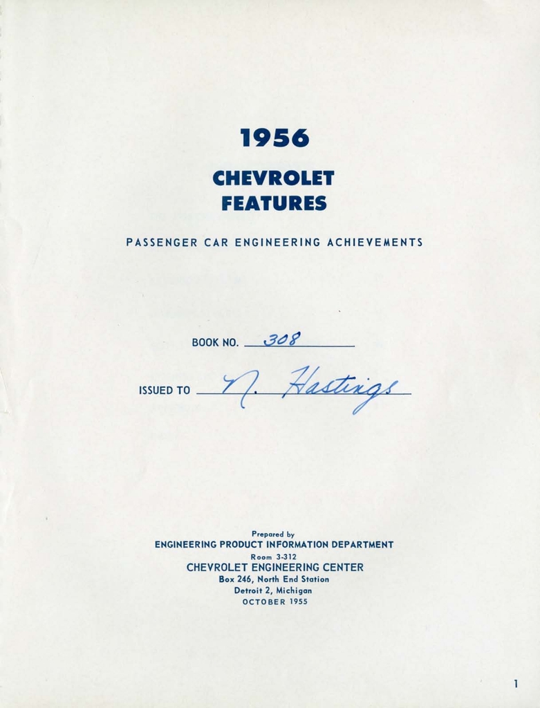 1956 Chevrolet Engineering Features Brochure Page 17